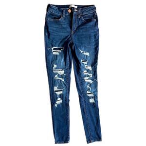 ❣️5/$50 SO Kohl’s High Rise Faux Distressed Curvy Jeggings, size 0~24 waist